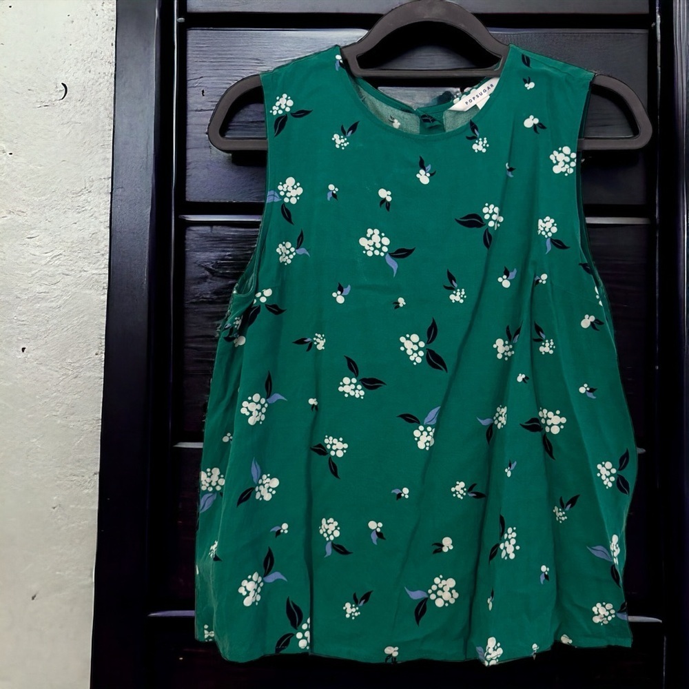 Popsugar Sleeveless Green Top - Ladies Large - Like New, Tank Top - Picture 2 of 9